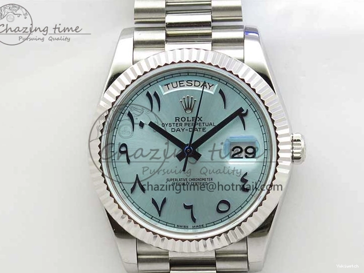 Bracelet Dial Fluted A2813 Markers Day SS Date 40mm Maker Bezel Best On SS Edition BP Arabic Blue 0727